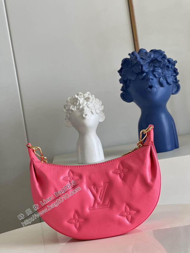 LV專櫃2023新款Over The Moon月亮手袋 M59915玫 路易威登Monogram刺繡腋下肩背斜挎女包 dn1196